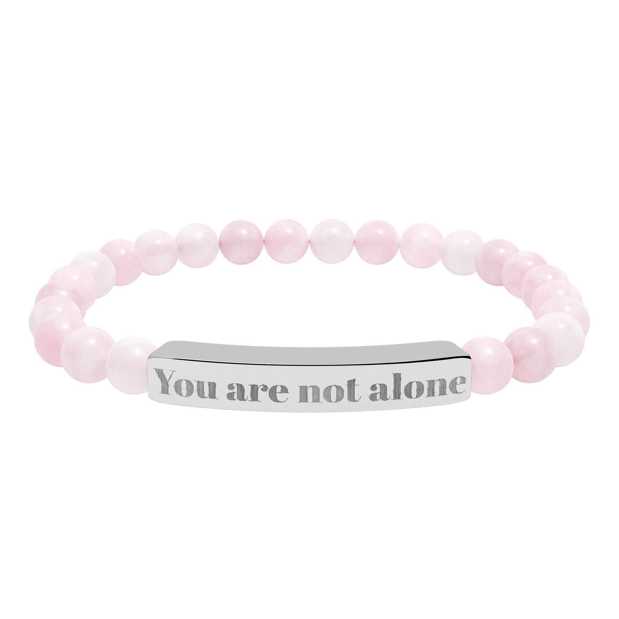 Natural Stone Stretch Bar Bracelet (You are not alone)