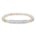 Natural Stone Stretch Bar Bracelet (You are not alone)